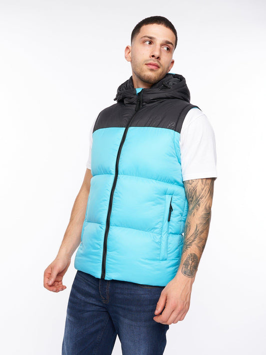 Chemerley Hooded Gilet Turquoise