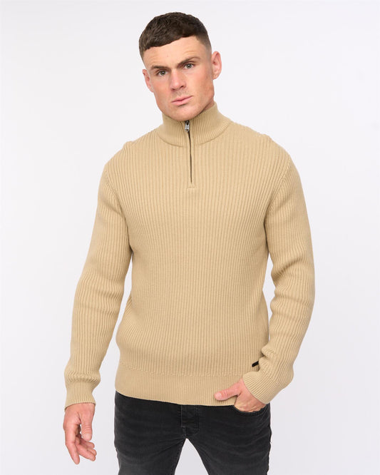 Havaline 1/4 Zip Knit Stone