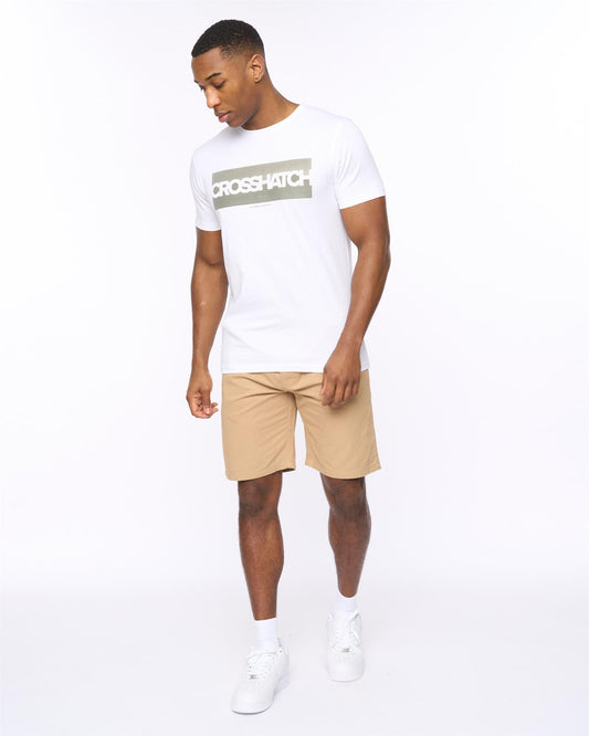 Blansmoore Elastic Waist Shorts Stone