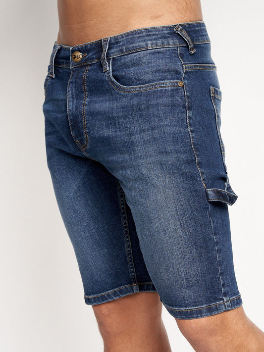 Carpenter Denim Shorts Dark Wash
