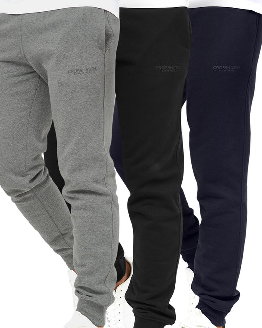 Mayview PKB Joggers 3pk Black Grey Navy