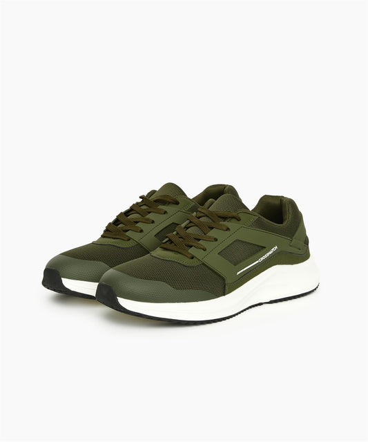 Holywell Knit Trainers Olive/White