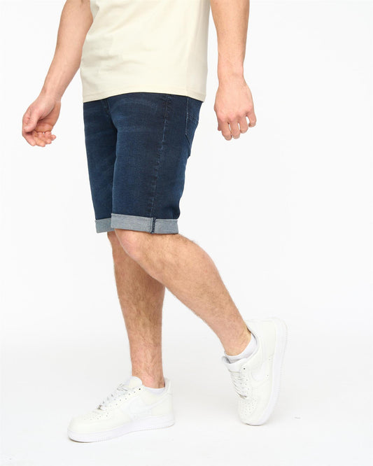 Youlgreeve Belted Denim Shorts Dark Wash