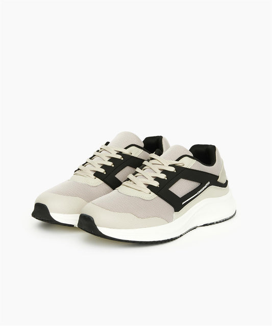 Holywell Knit Trainers Stone/White
