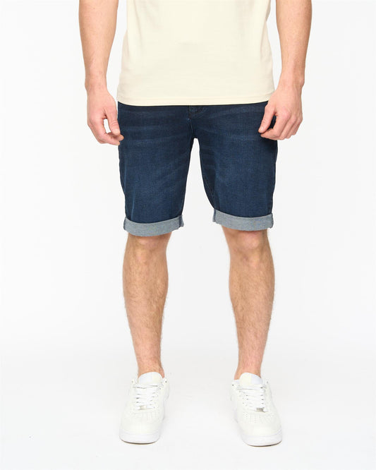 Youlgreeve Belted Denim Shorts Dark Wash