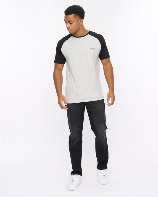 Meza T-Shirt Grey Marl/Black
