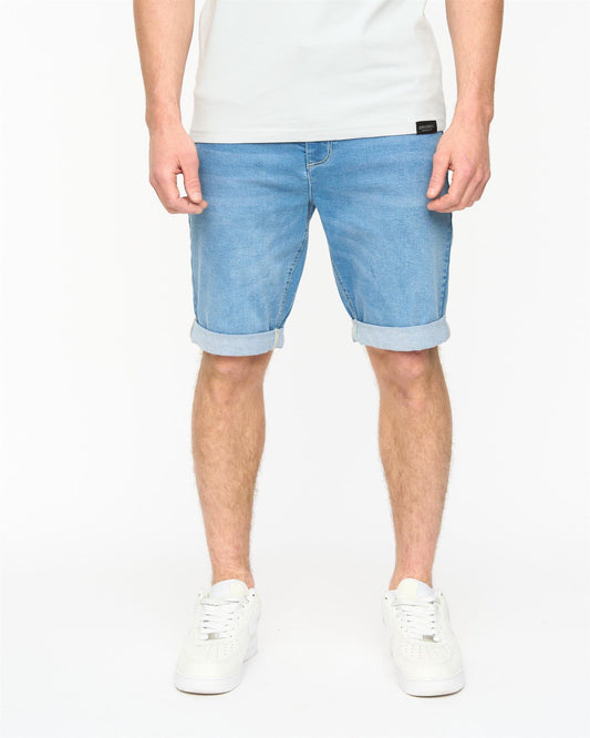 Youlgreeve Belted Denim Shorts Mid Wash