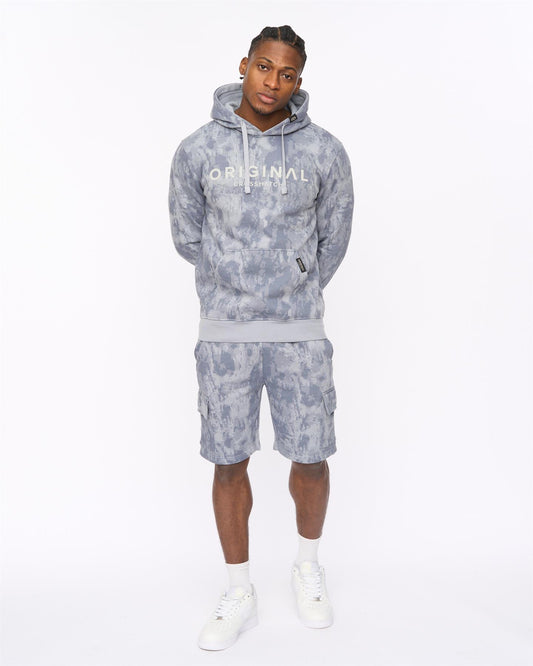 Bardon Camo Hoodie Steel Blue