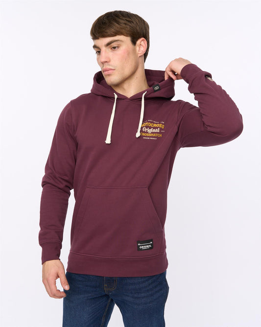 Motocross Hoodie Wine