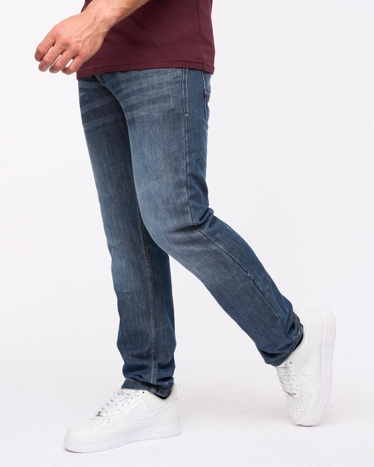 New Embossed Techno Denim Jeans Stone Wash