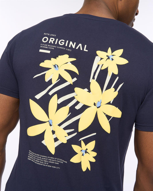 Flowered T-Shirt Navy