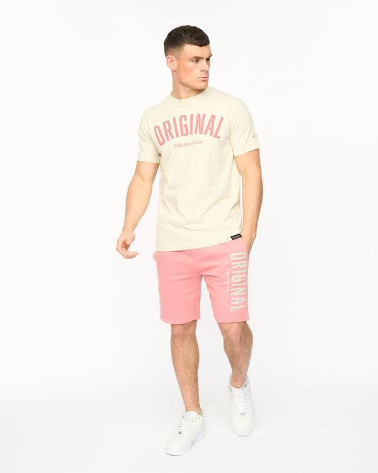 Kensby T-Shirt & Jog Short Neutral / Pink