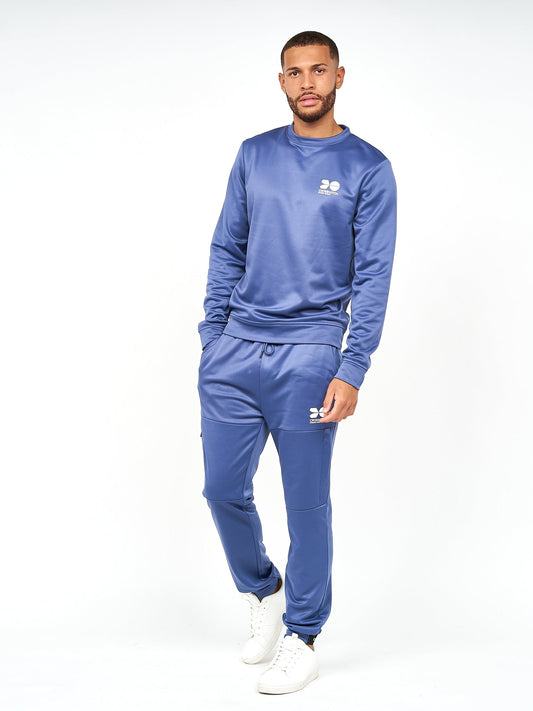 Langtons Crew Tracktop Blue Indigo