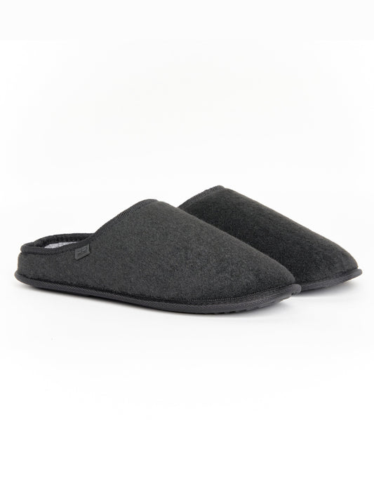 Miyabi Fur Slipper Mule Black