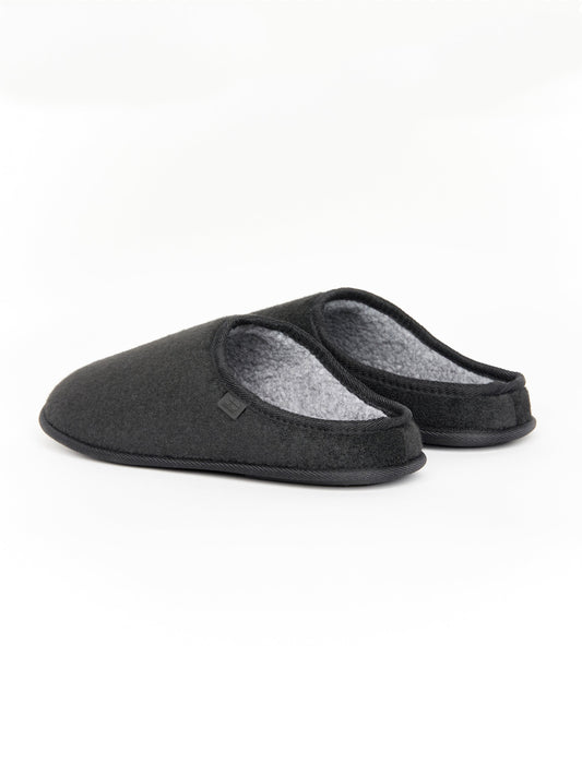 Miyabi Fur Slipper Mule Black