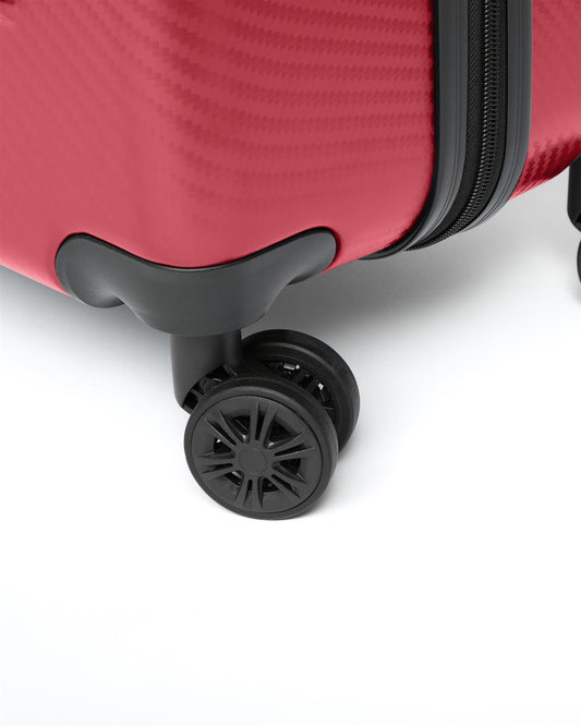 Escapade Embossed Suitcase 3pk Dark Red