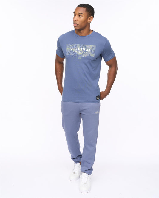 Mappedout T-Shirt & Joggers Set Denim Blue