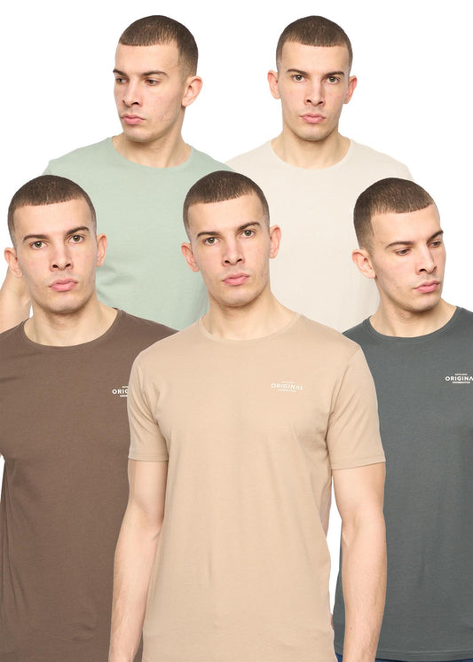Basicnatural T-Shirt 5pk Assorted