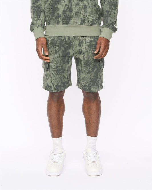 Bardon Camo Cargo Shorts Olive
