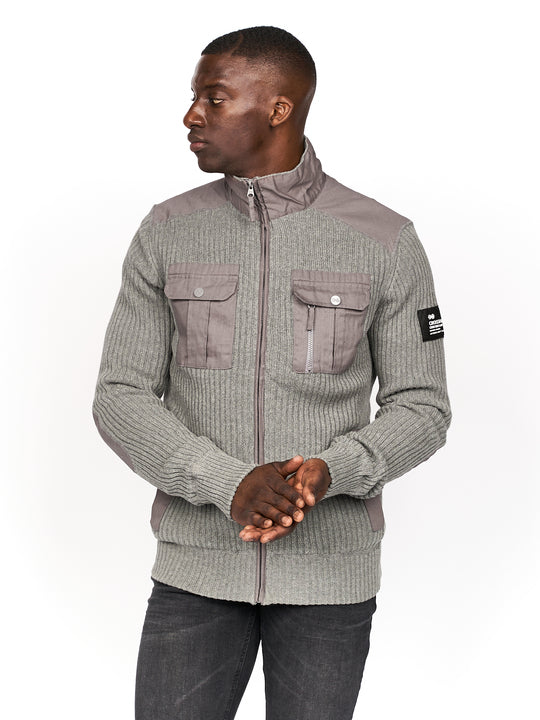 Crosshatch knitted jacket outlet