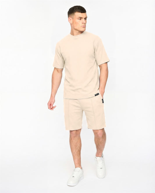 Hartlay T-Shirt & Shorts Set Neutral