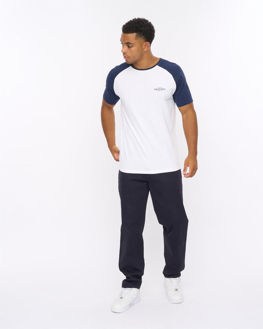 Meza T-Shirt White/Navy