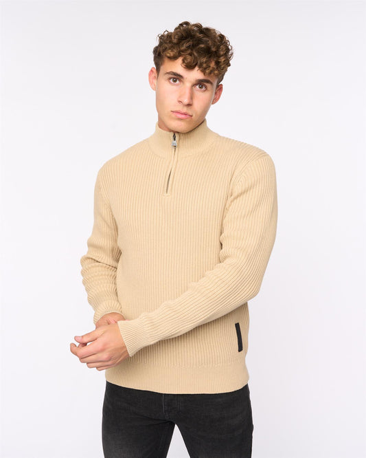 Havaline 1/4 Zip Knit Wheat