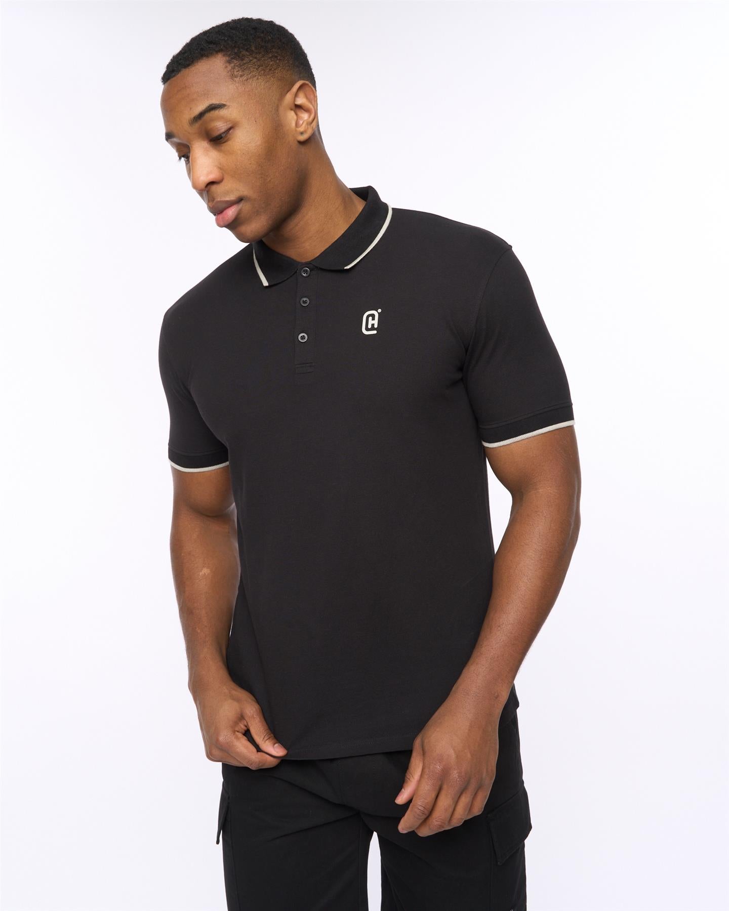 Utilate Polo Black – Crosshatch