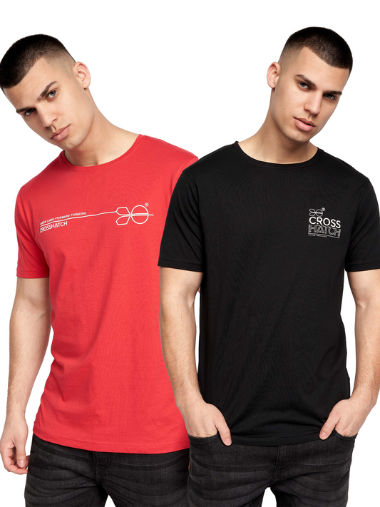 Baxley T-Shirt 2pk Red/Black