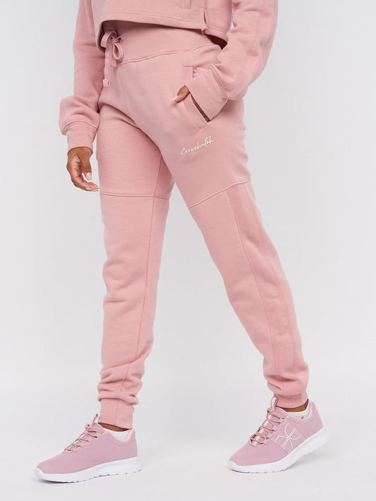 Ladies Crushaw High Waisted Joggers Pink