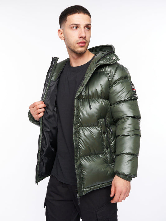 Crosswell High Shine Jacket Dark Olive