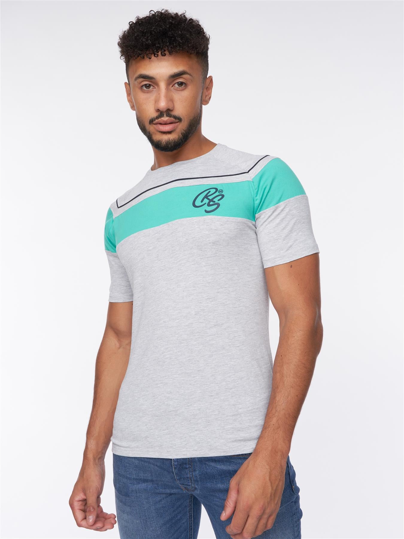 crosshatch Craftore T-Shirt Grey Marl