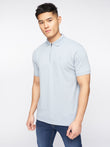 Telepart Zip Polo Dusty Blue