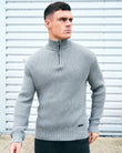 Havaline 1/4 Zip Knit Grey Marl
