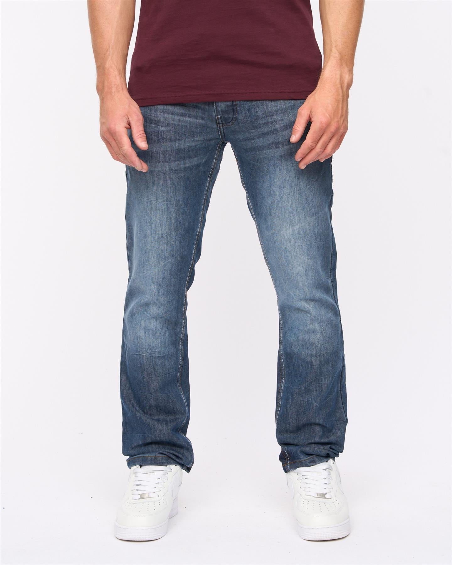 Embossed Techno Denim Jeans Wash