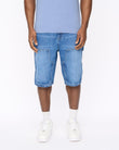 Teleman Denim Shorts Mid Wash