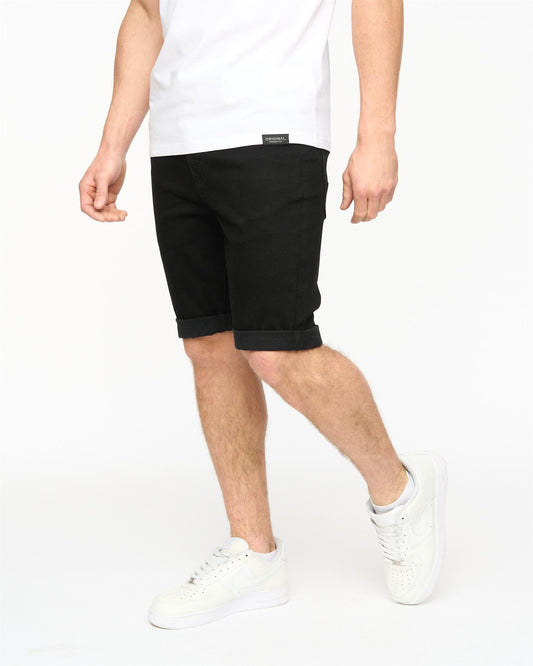 Youlgreeve Belted Denim Shorts Black Wash