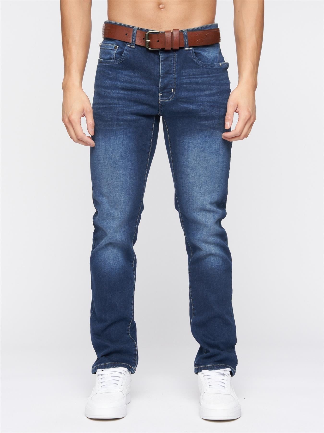 Farrowed Stretch Denim Jeans Dark Wash