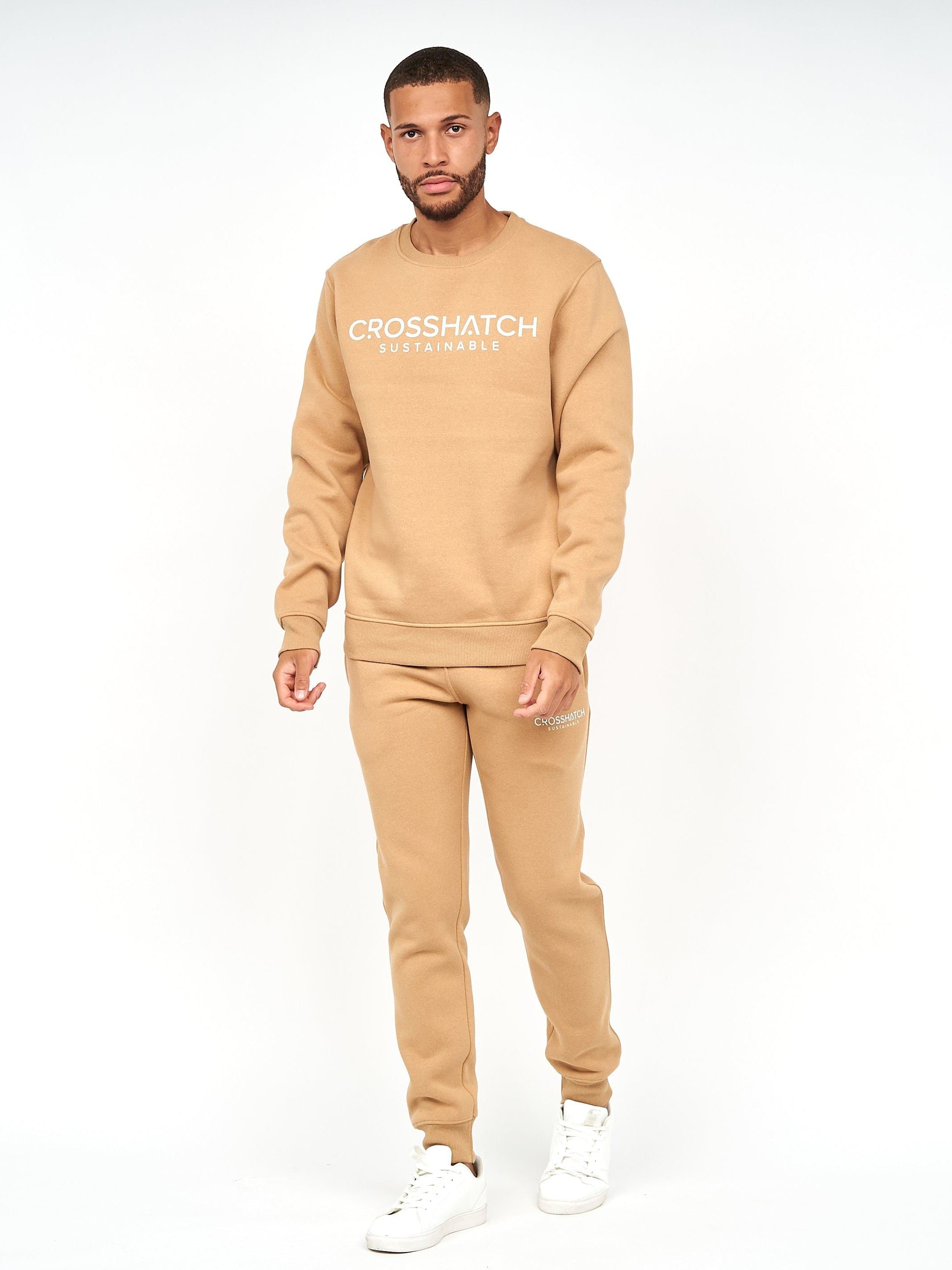crosshatch Noma Crew Sweat/Jogger Set Linen