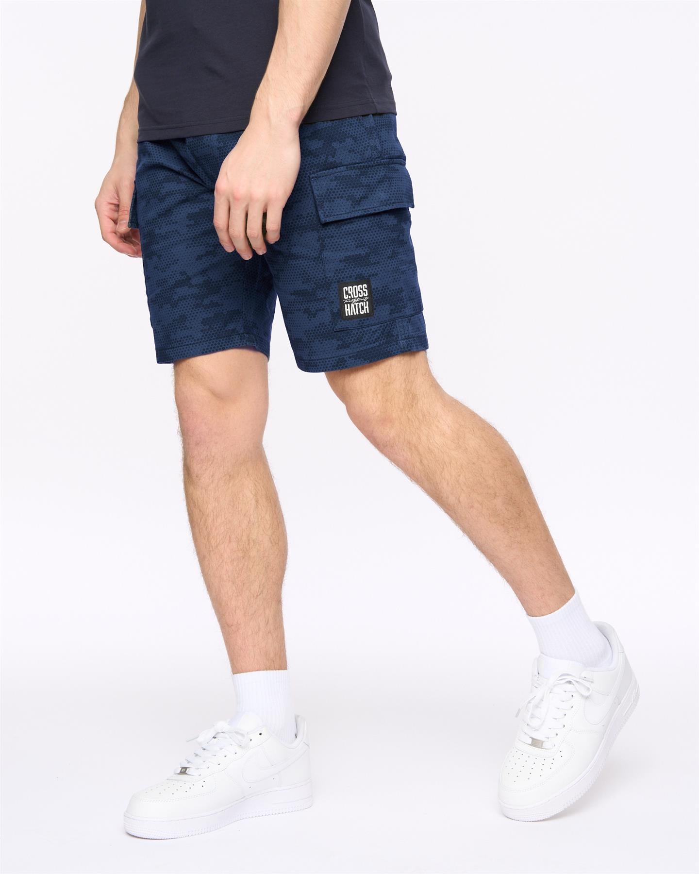 Janscore Elastic Waist Cargo Shorts