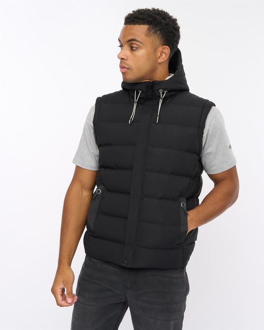 Kampleys Embossed Gilet Black