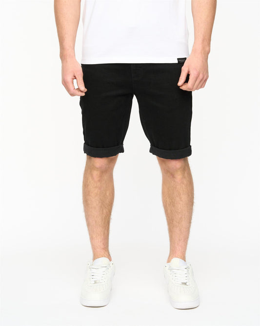 Youlgreeve Belted Denim Shorts Black Wash