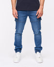 Malimore Cargo Cuff Jeans Stone Wash