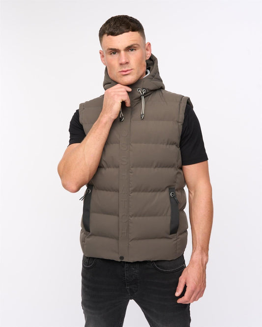 Kampleys Embossed Gilet Deep Olive