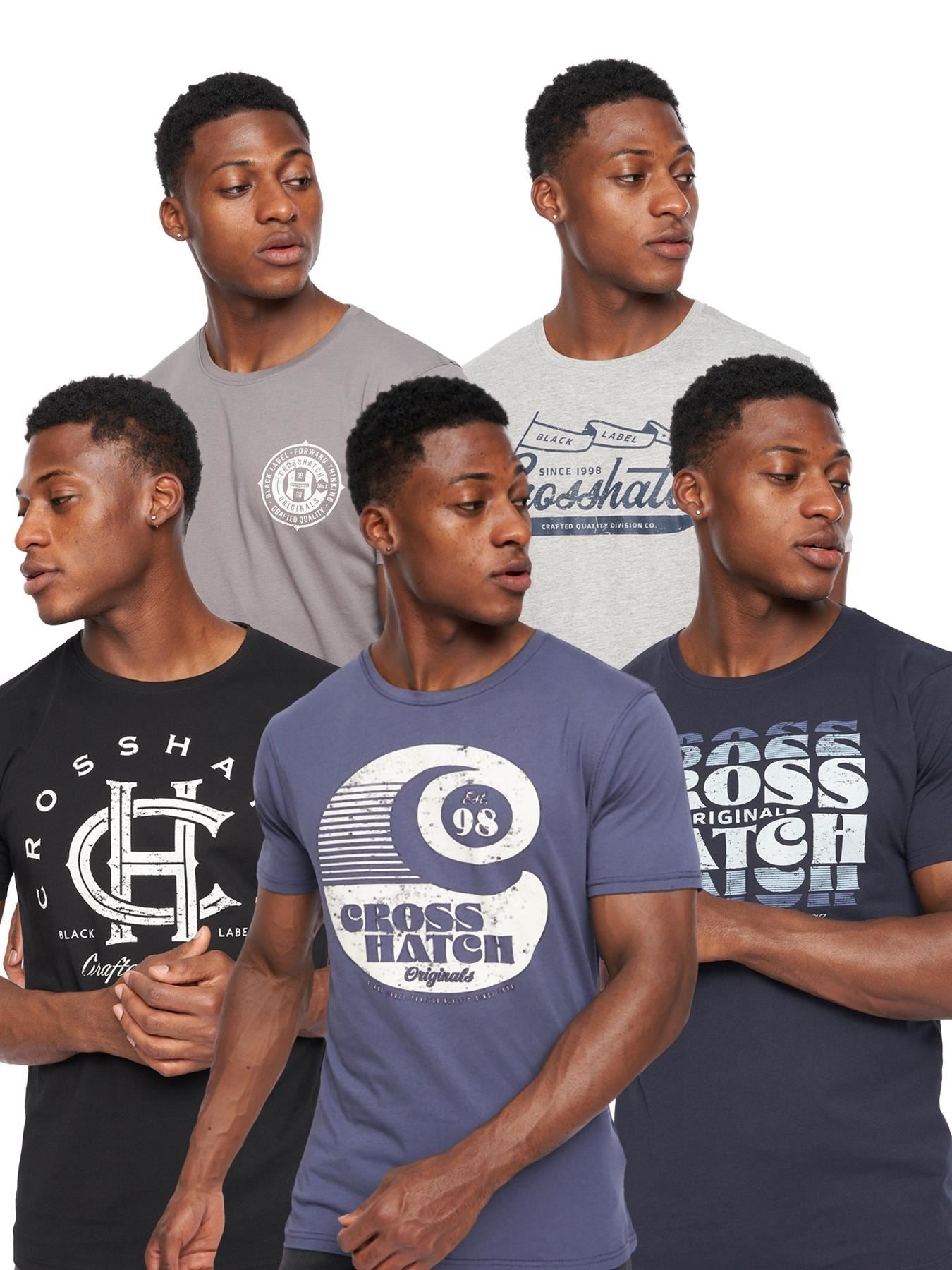 crosshatch Morath T-Shirt 5pk Assorted