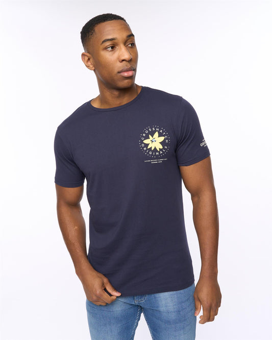 Flowered T-Shirt Navy