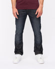 New Embossed Techno Denim Jeans Dark Wash
