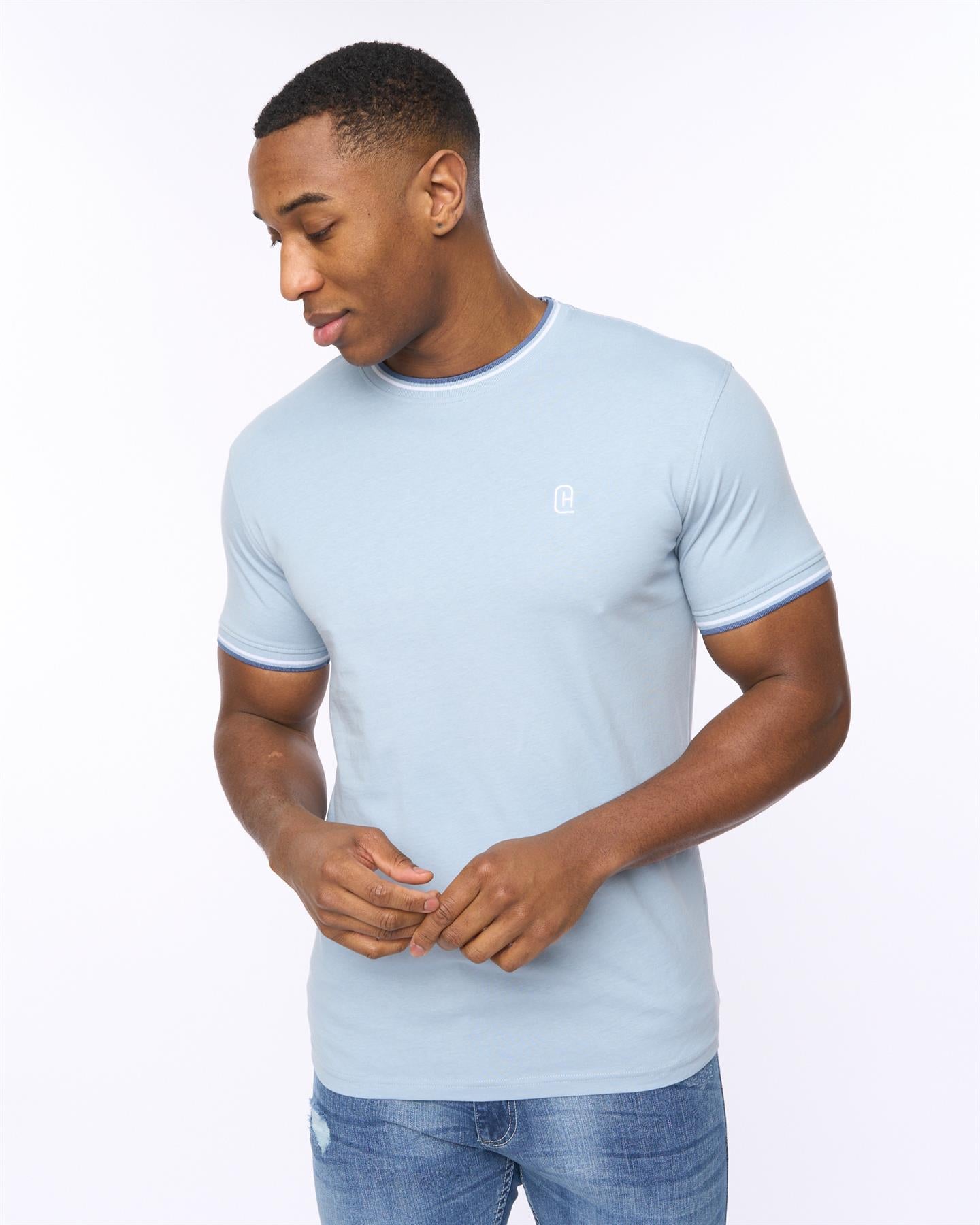 crosshatch Shellworth T-Shirt Light Blue