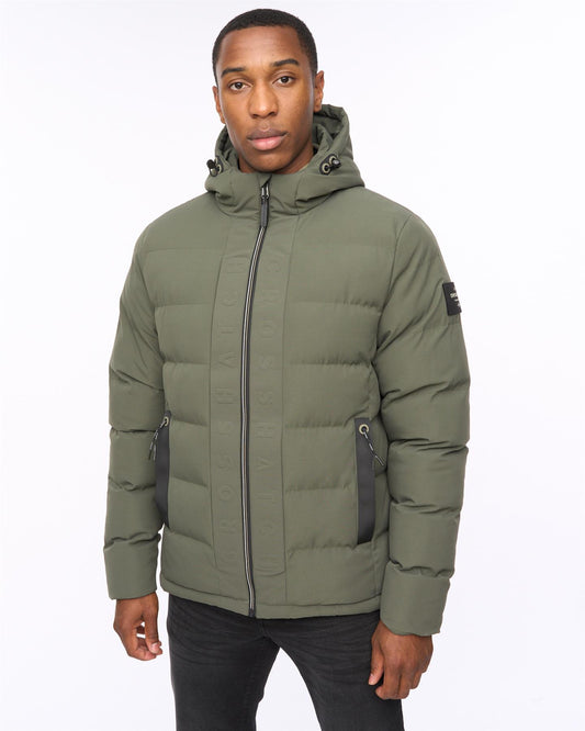 Kampnew Embossed Jacket Dark Olive