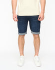 Youlgreeve Belted Denim Shorts Dark Wash